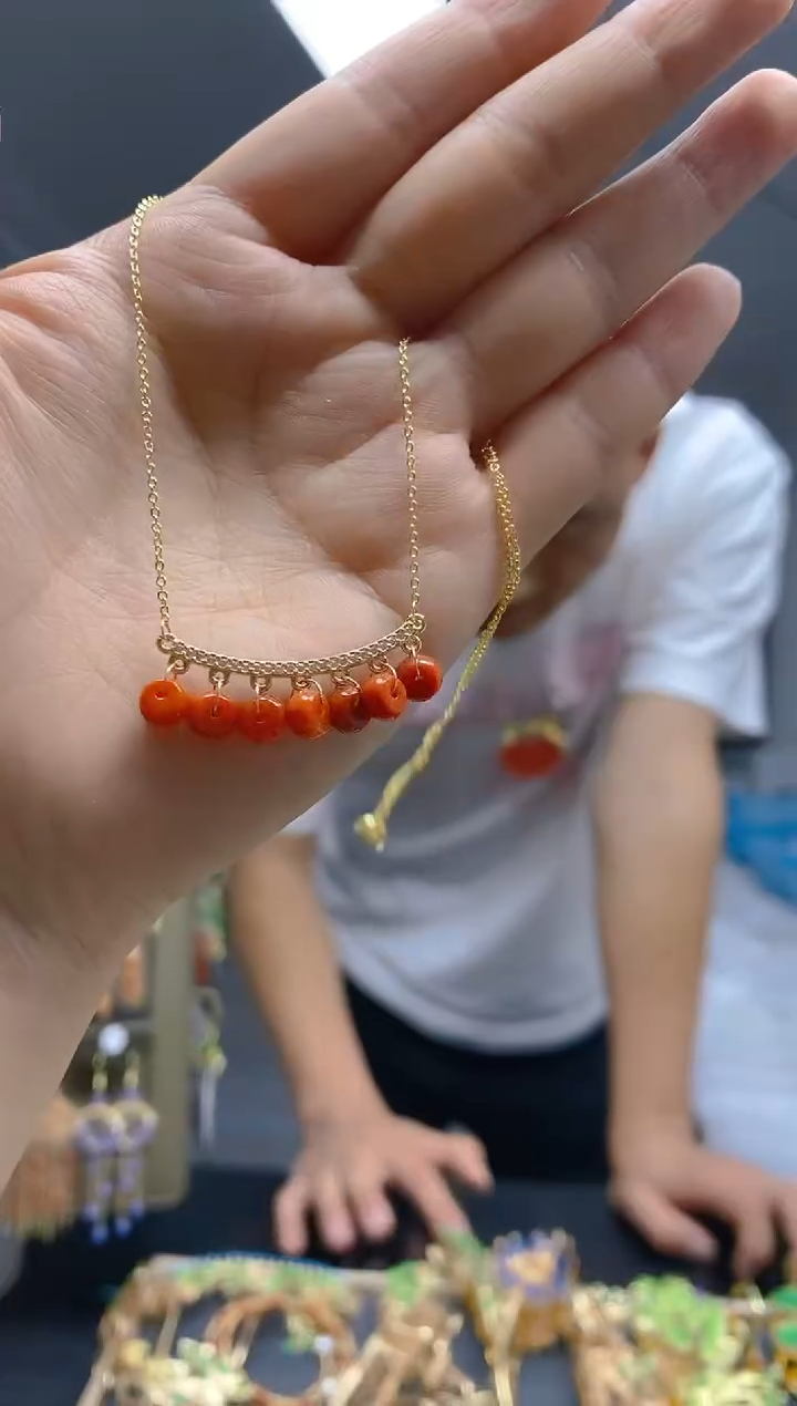 【闪购商品】翡翠耳饰合金0229翡翠锁骨链