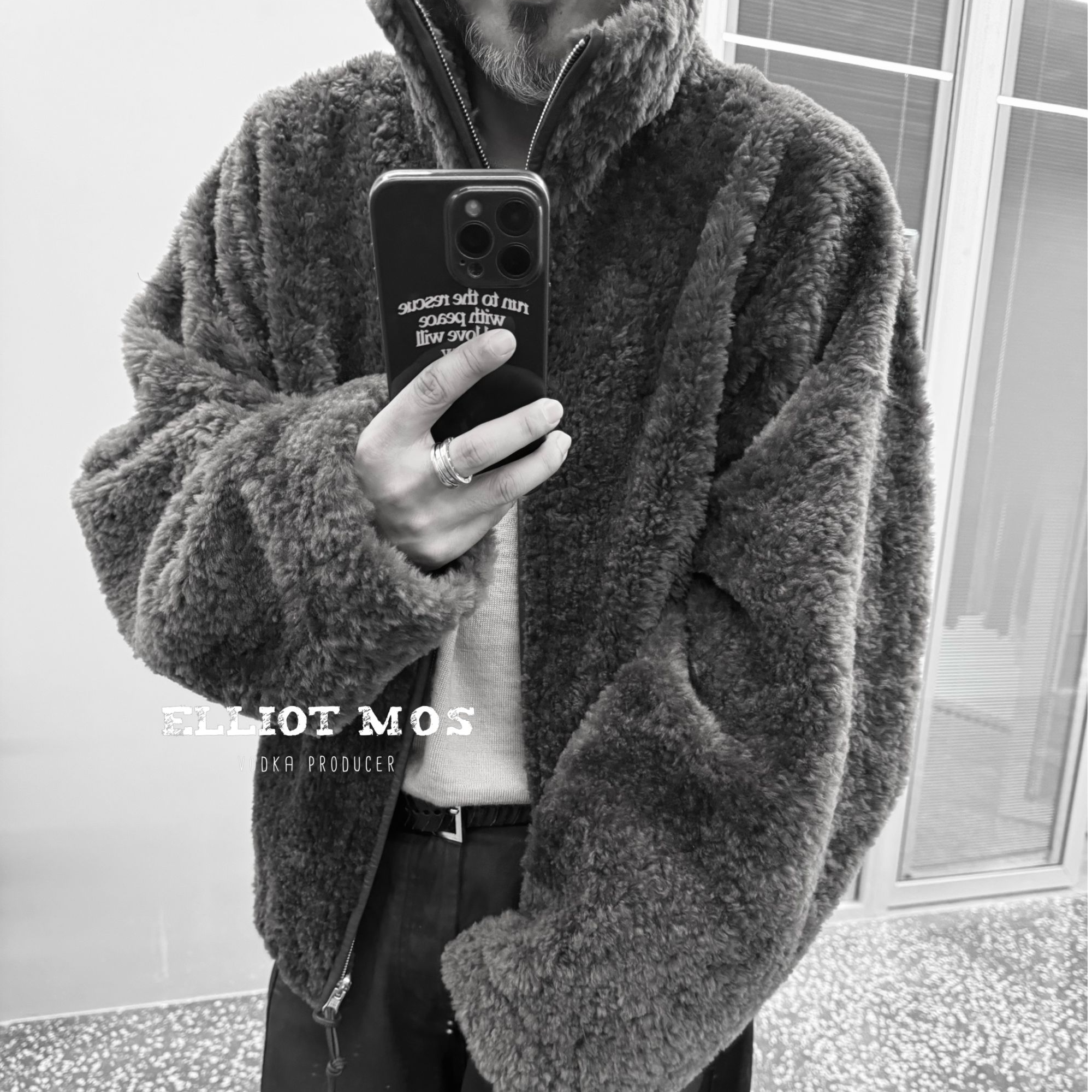 Elliot Mos"暖焰"~Wool Coat 双面穿羊毛皮毛一体外套-1407