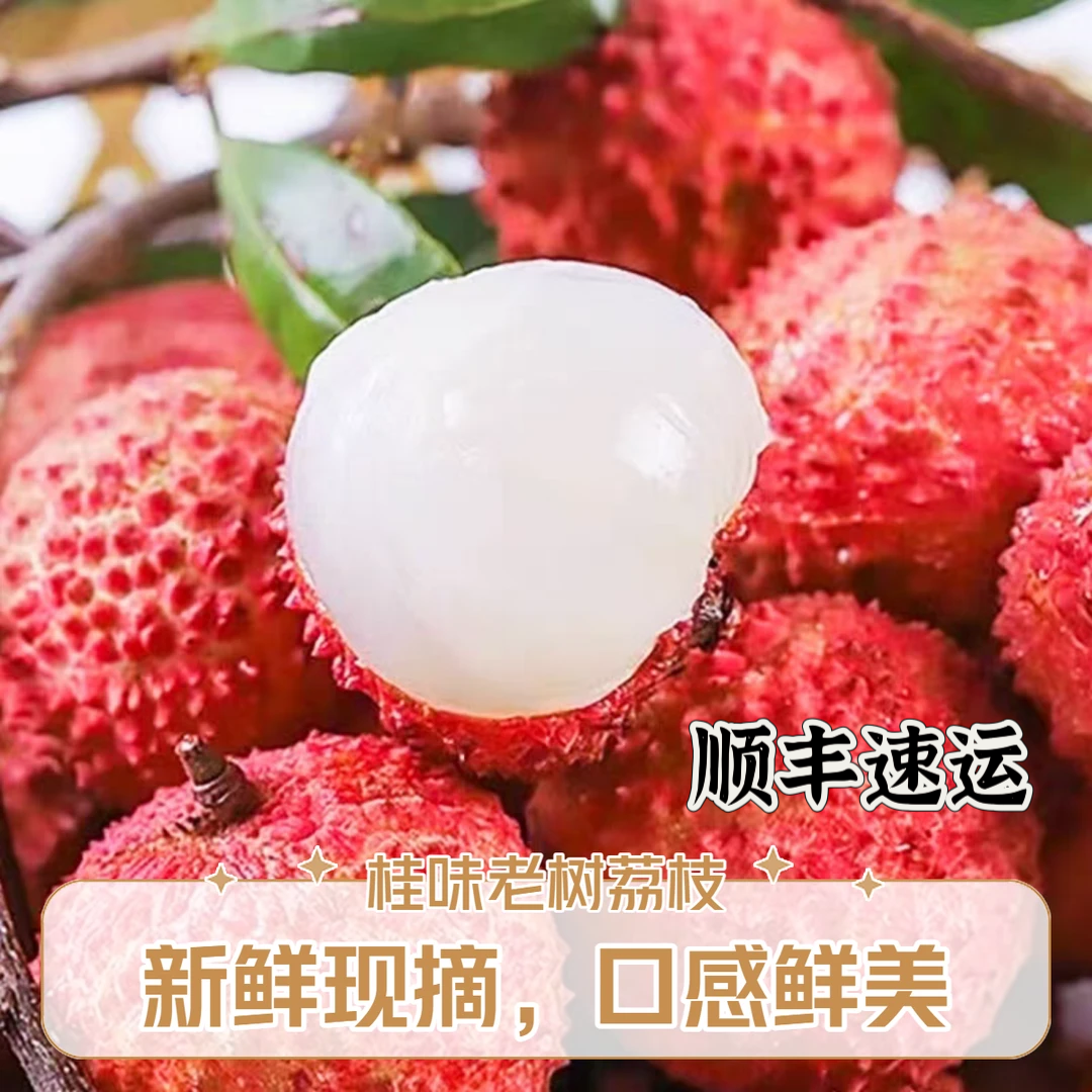 【顺丰冷链】正宗桂味广东荔枝新鲜采摘桂花香甜多汁当季水果生鲜S
