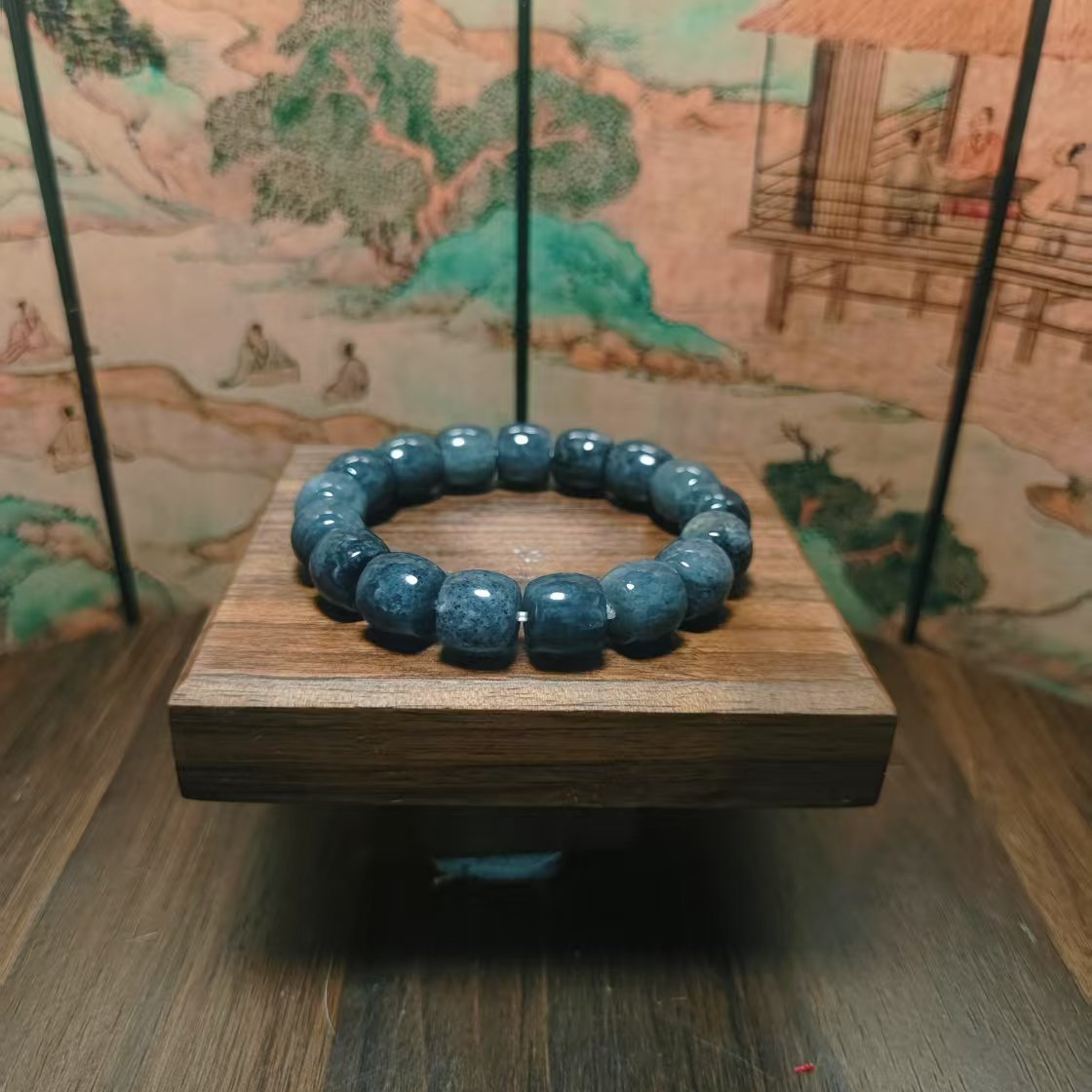 W和田玉桶珠手串（卡12）0623
