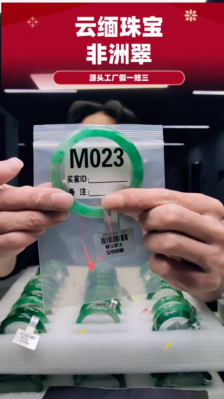 未镶嵌手镯石英质玉（非洲翠）52圈口M023