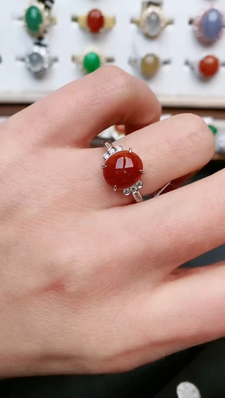 【闪购商品】翡翠戒指银S925镶嵌.....