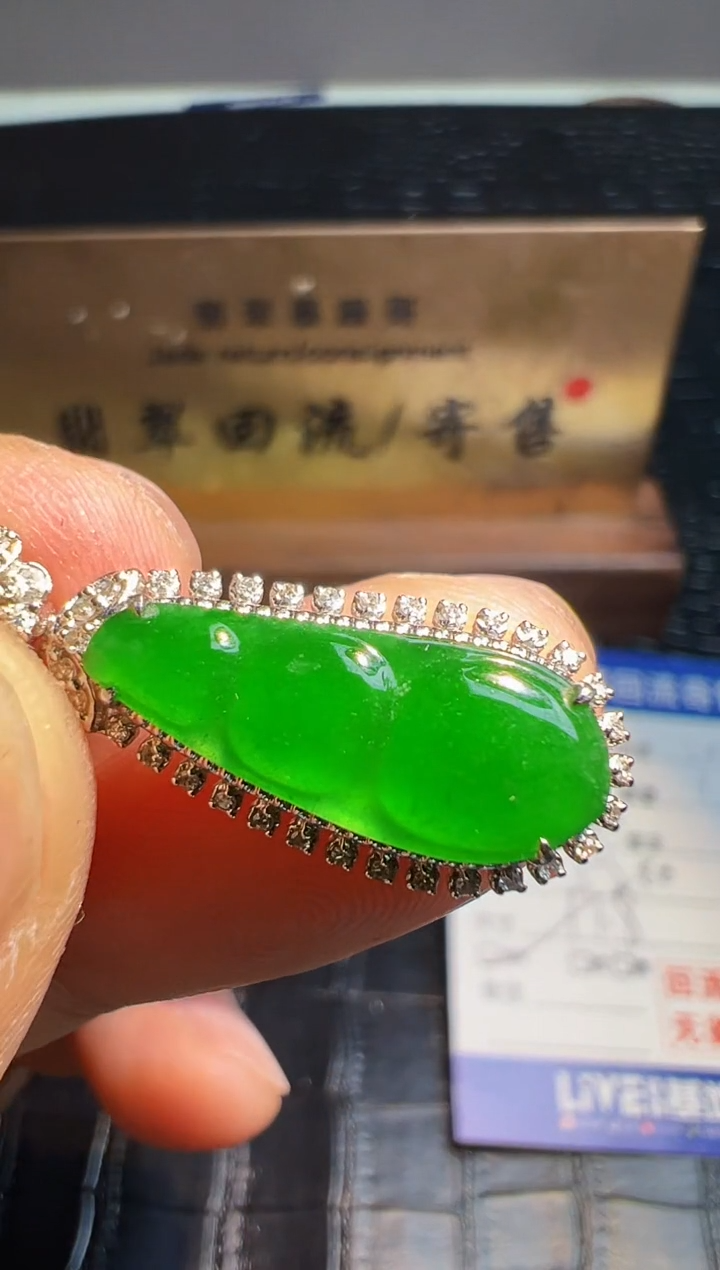 【闪购商品】翡翠颈饰18K金镶嵌翡翠回流