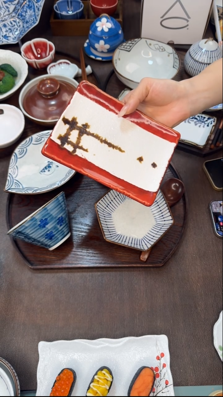 瓷（树纹）雪花釉长盘