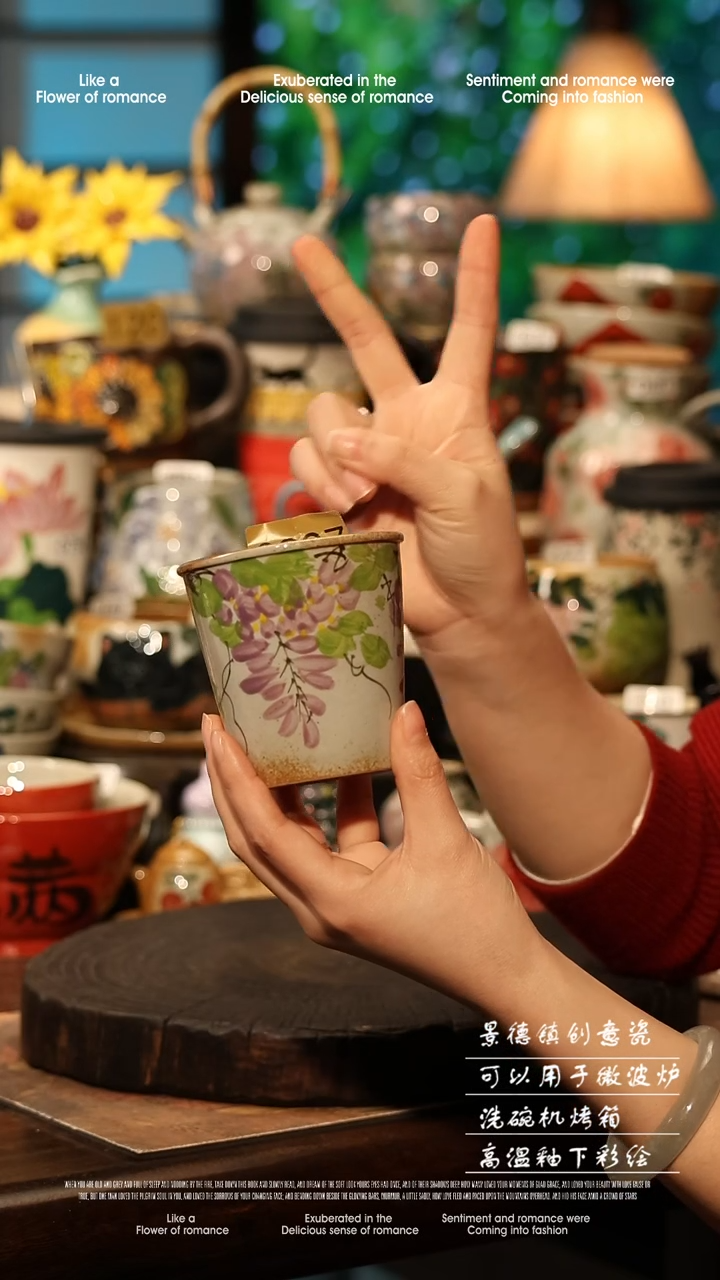 陶瓷景德镇高温釉下彩手工手绘款式@A0897@