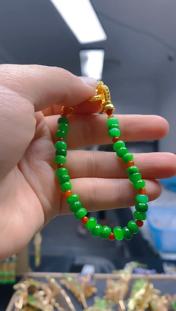 【闪购商品】翡翠耳饰合金091翡翠手链