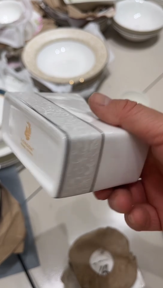瓷纸巾盒2个隆达骨瓷