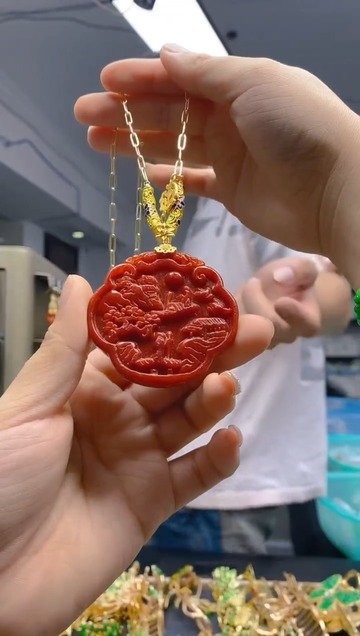 【闪购商品】翡翠耳饰合金0379翡翠锁骨链