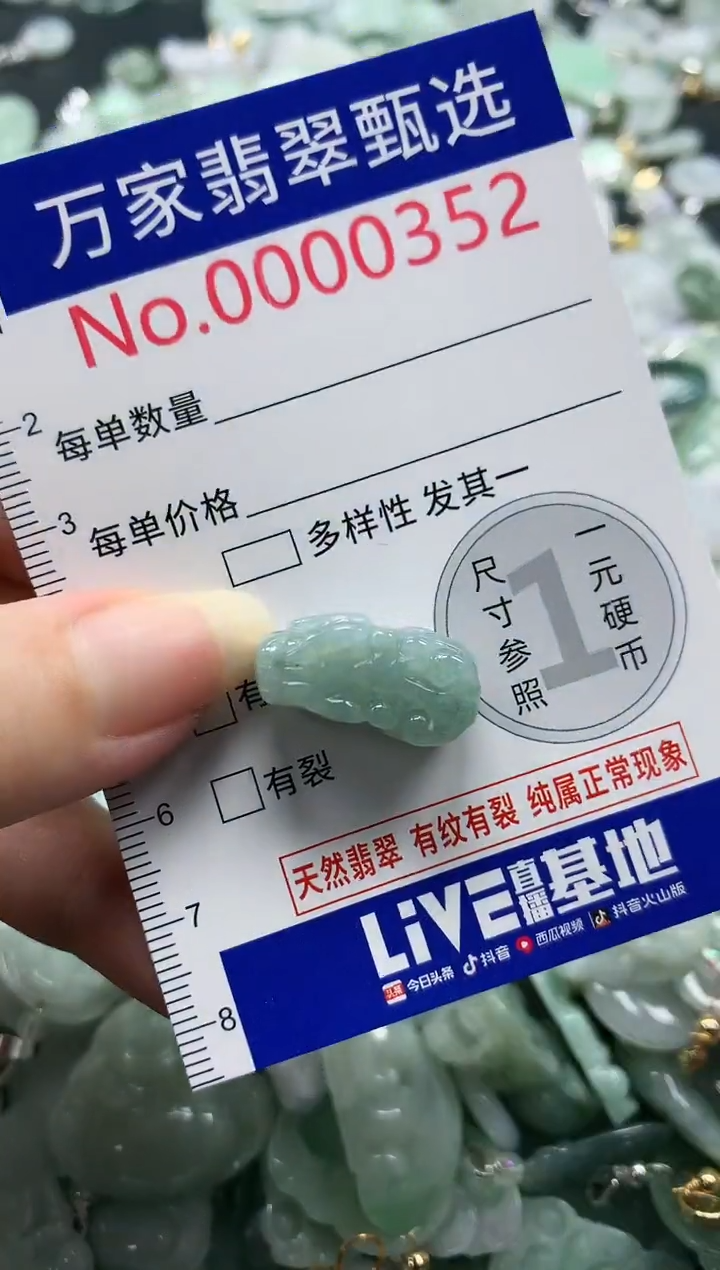 吊坠(不含链)未镶嵌翡翠0352