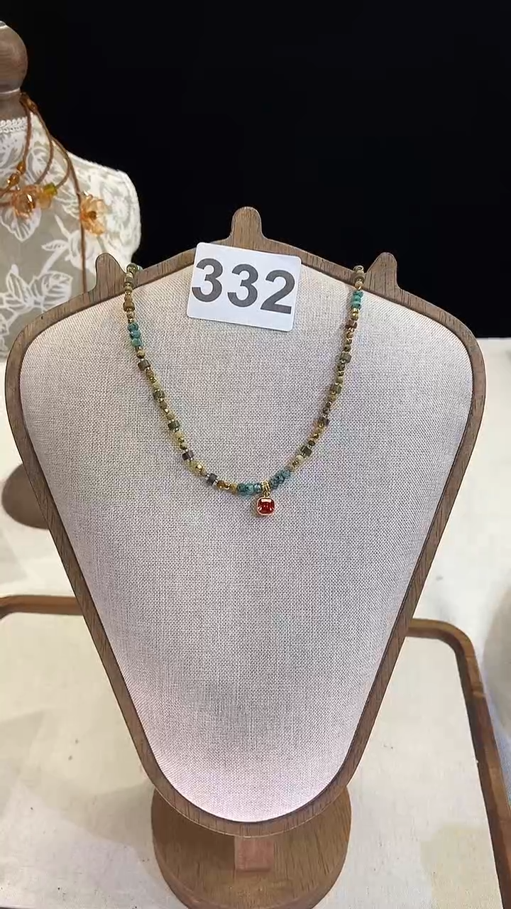 项链钛钢淡水珍珠332