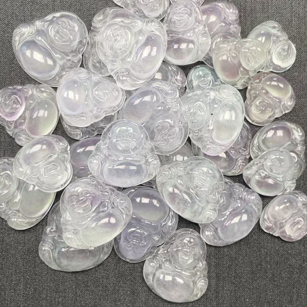 缅料老料藏收白冰玻璃佛公吊坠（多样性发其一）