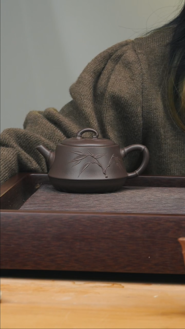 【闪购商品】紫砂茶壶润竹紫泥