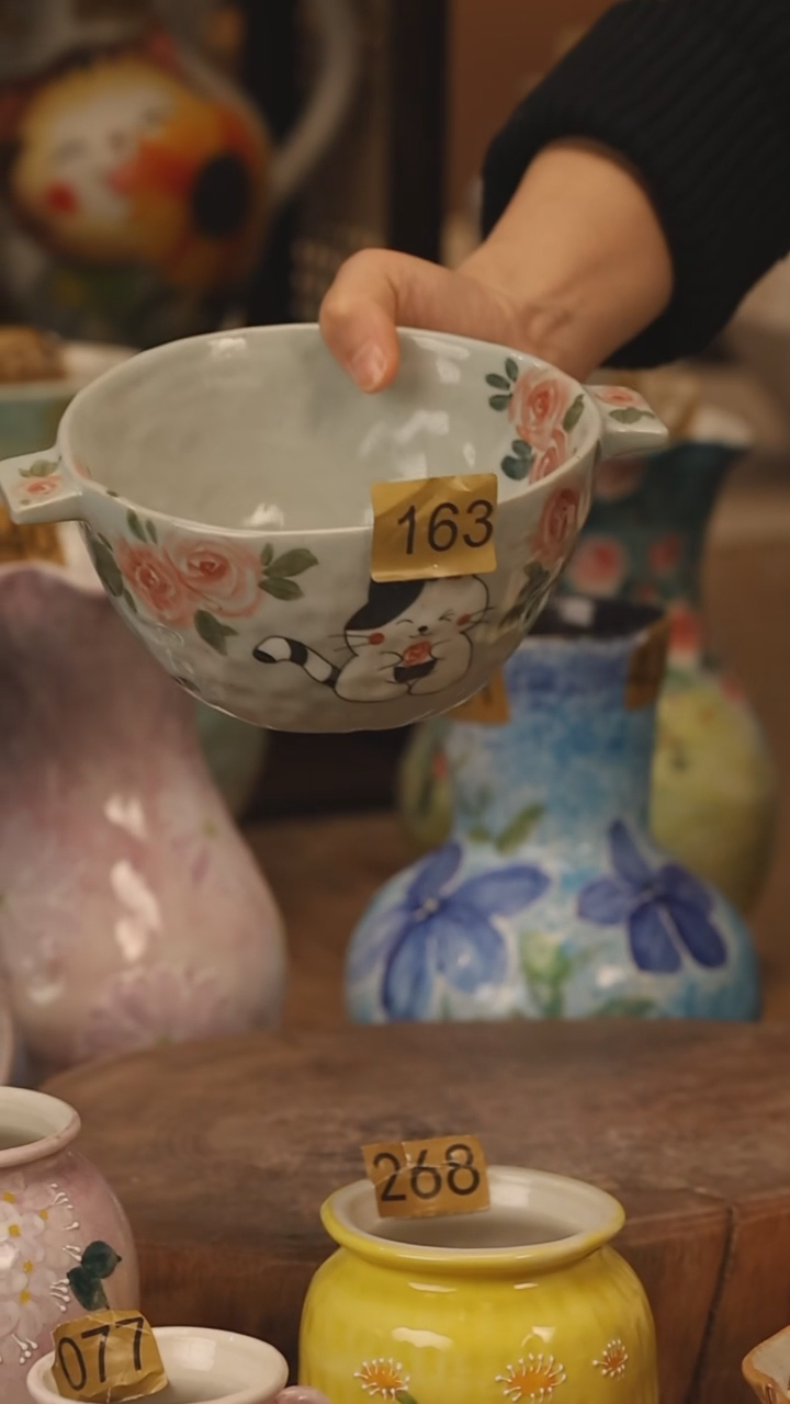 陶瓷景德镇设计师手作花器摆件侘寂风@M163@