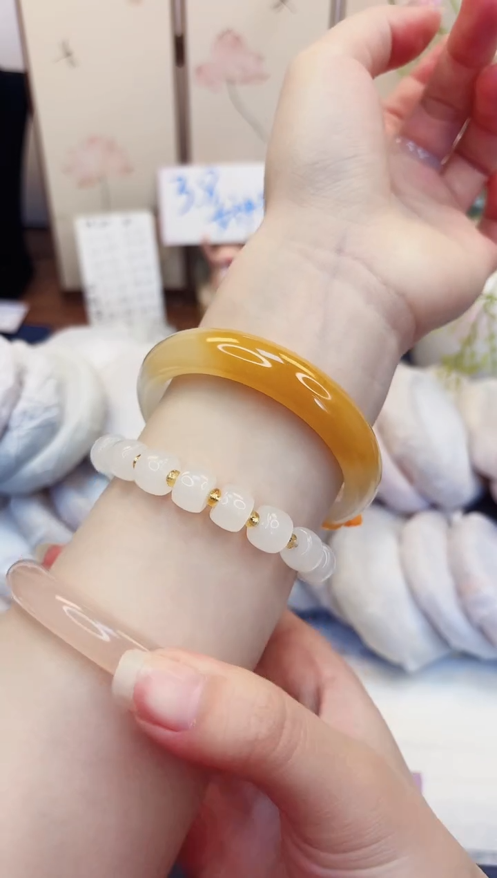 【闪购商品】石英质玉手镯未镶嵌91-财气镯-圈口57