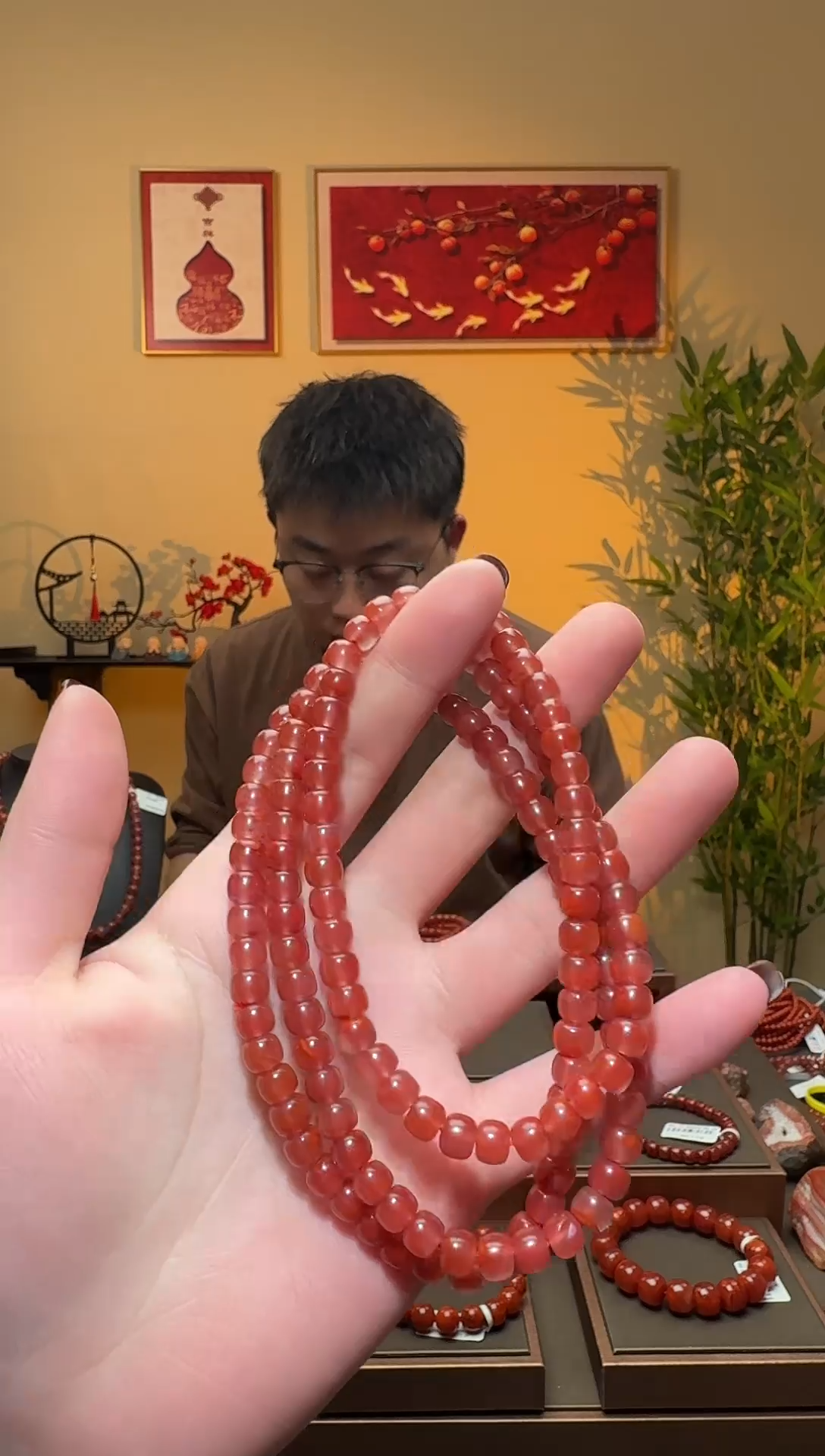 【闪购商品】南红玛瑙手链未镶嵌一条约6mm 多样性发货