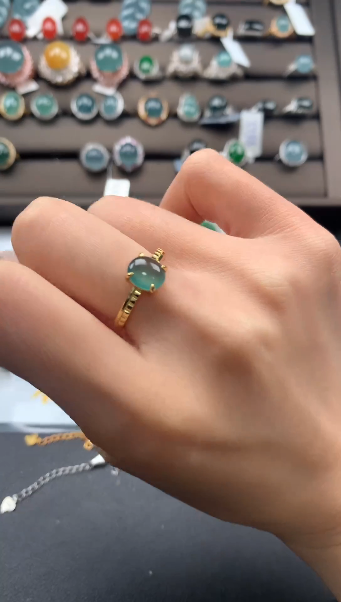 【闪购商品】翡翠戒指银S925镶嵌1111