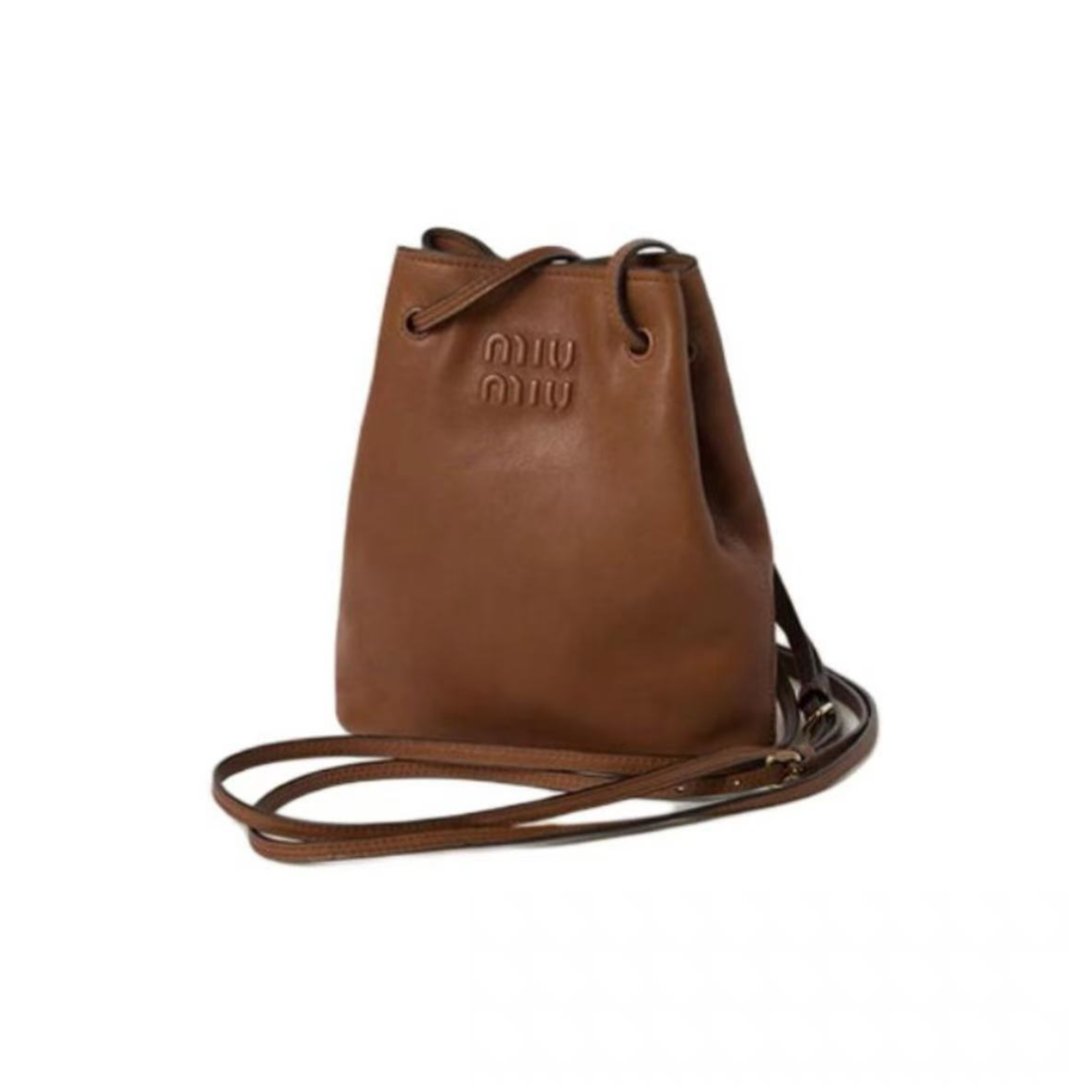 95新 MIU MIU/缪缪 福袋mini斜挎水桶包