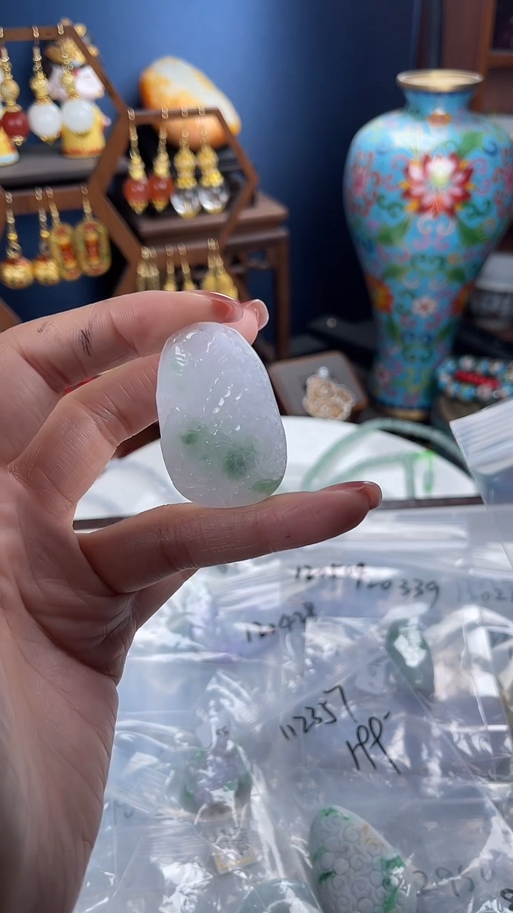 未镶嵌挂件翡翠菁*,120427翡翠