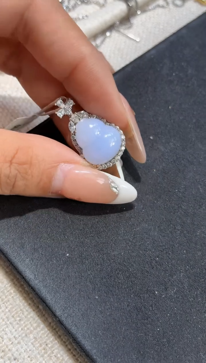 吊坠(不含链)银S925镶嵌翡翠【挽石珠宝】葫芦