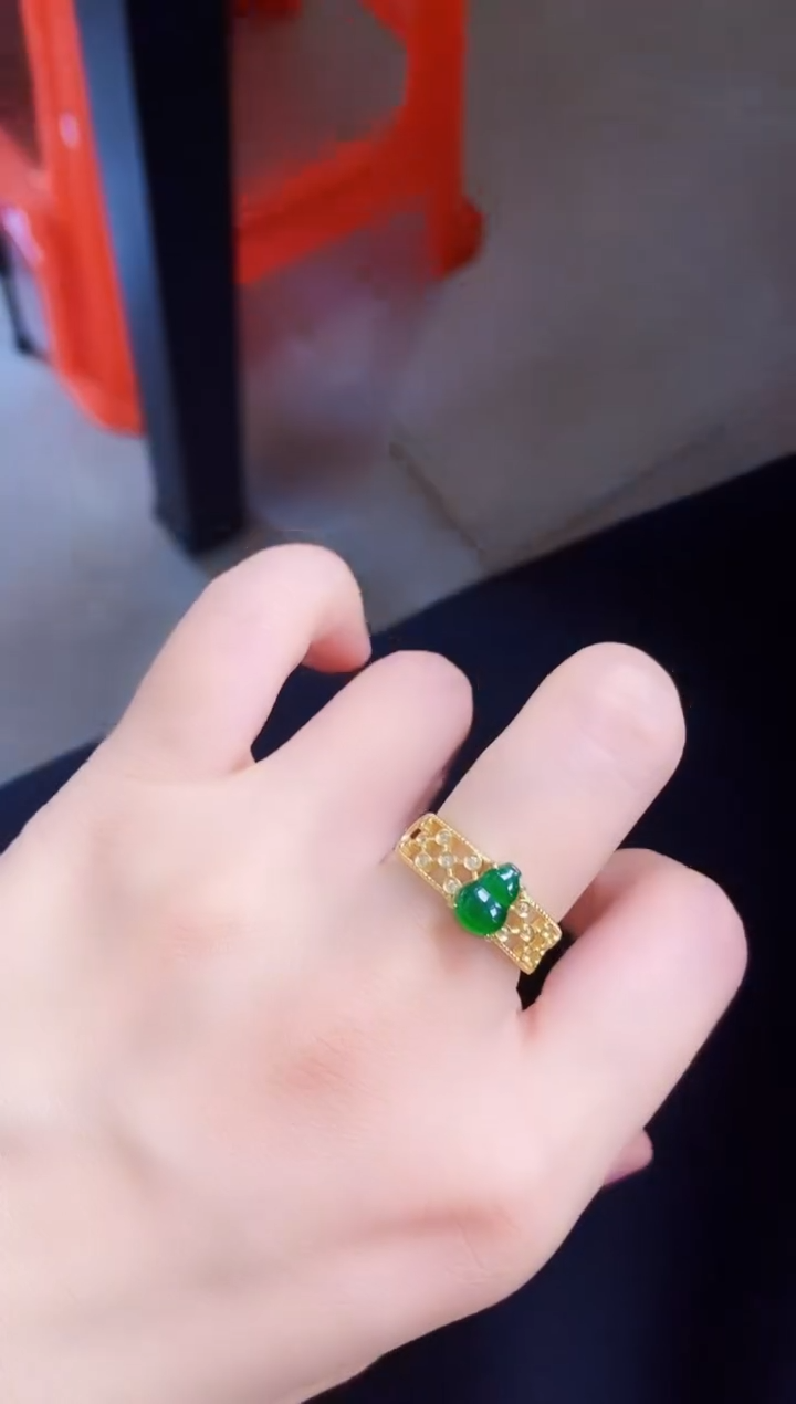 【闪购商品】翡翠戒指银S925镶嵌45454