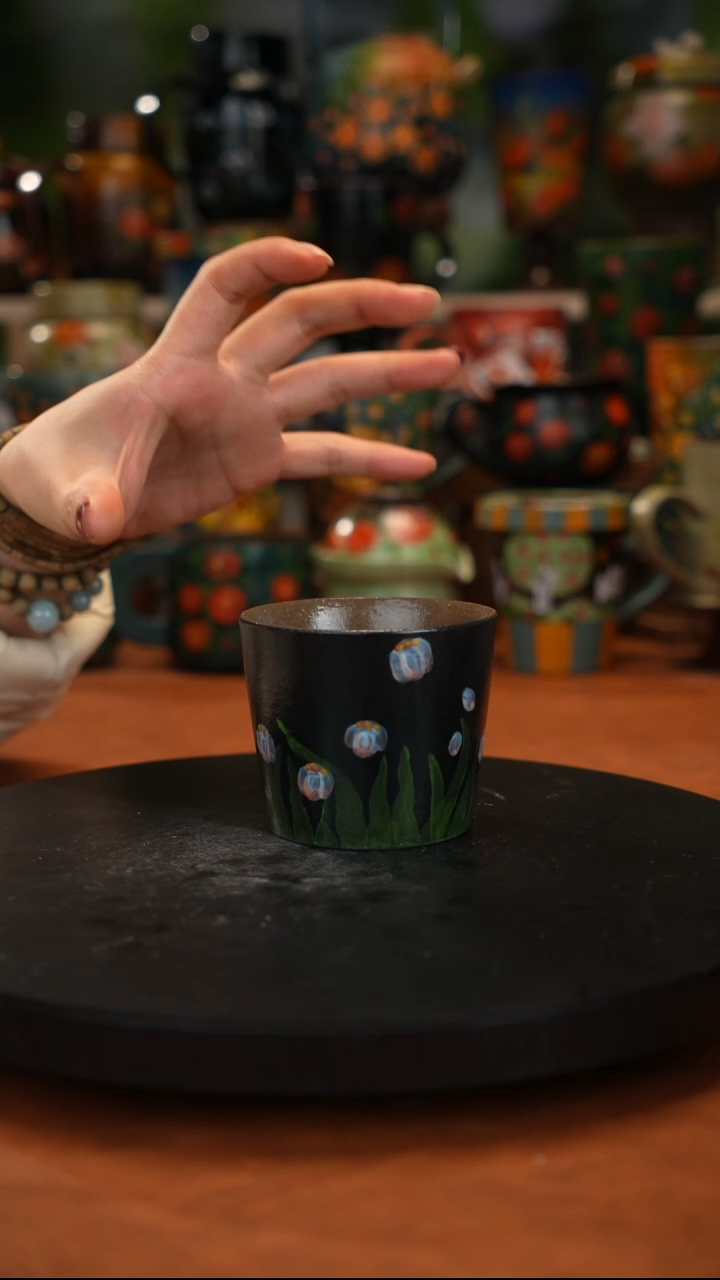 紫砂油画釉 下彩手绘