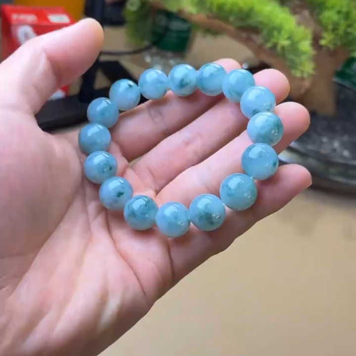 「@一哥精选款」天然缅甸翡翠手串/WY001/飘花手串/多样性发一