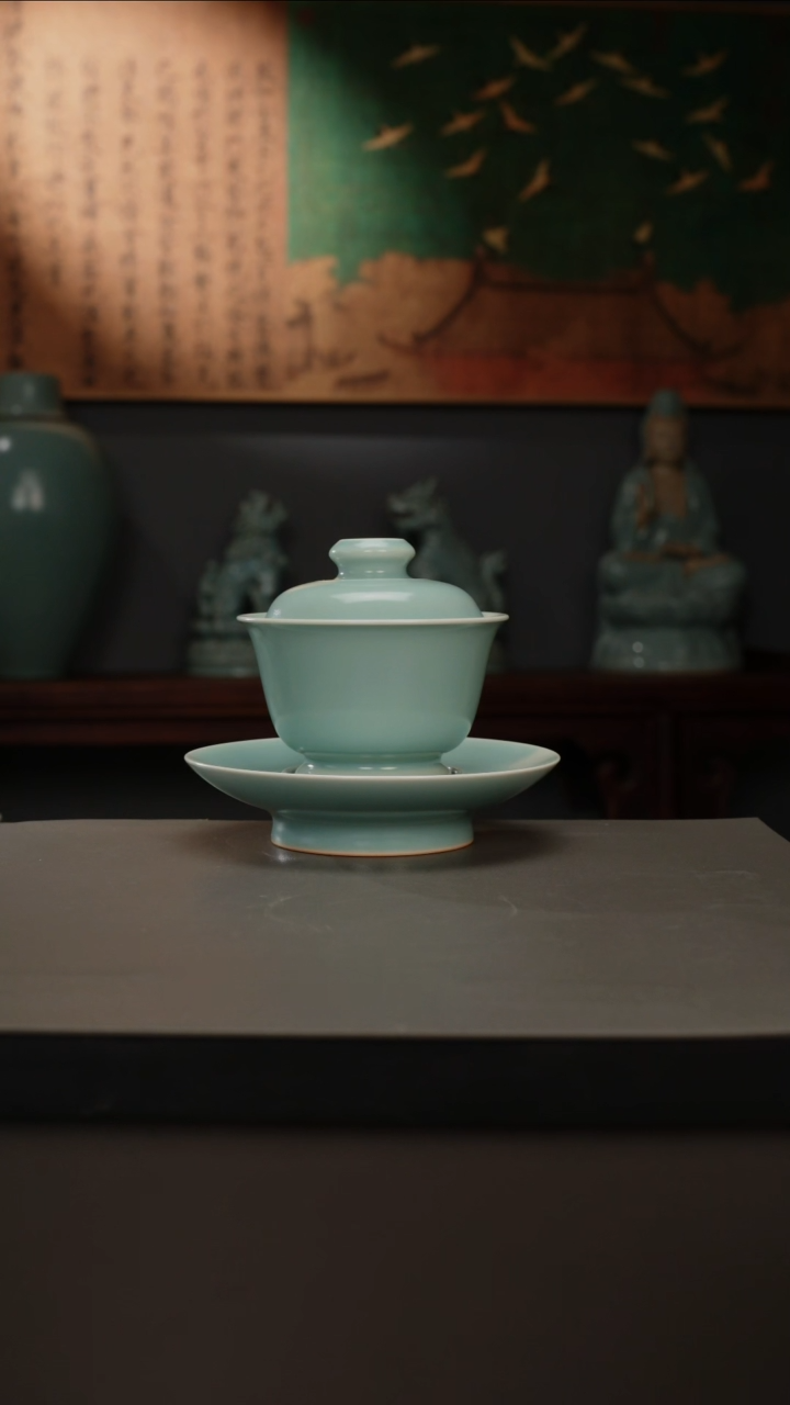 【闪购商品】杯仿古釉原矿 马蹄三才