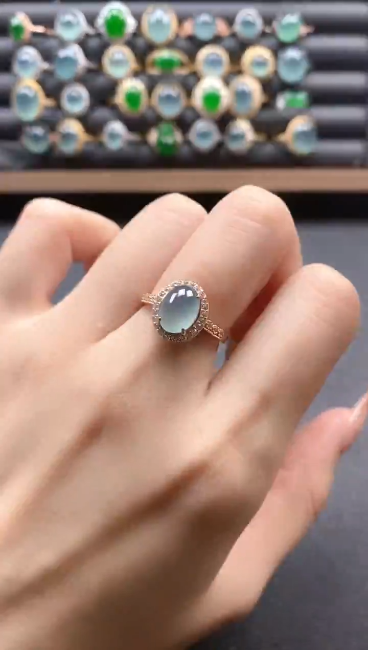 银S925镶嵌戒指翡翠51151