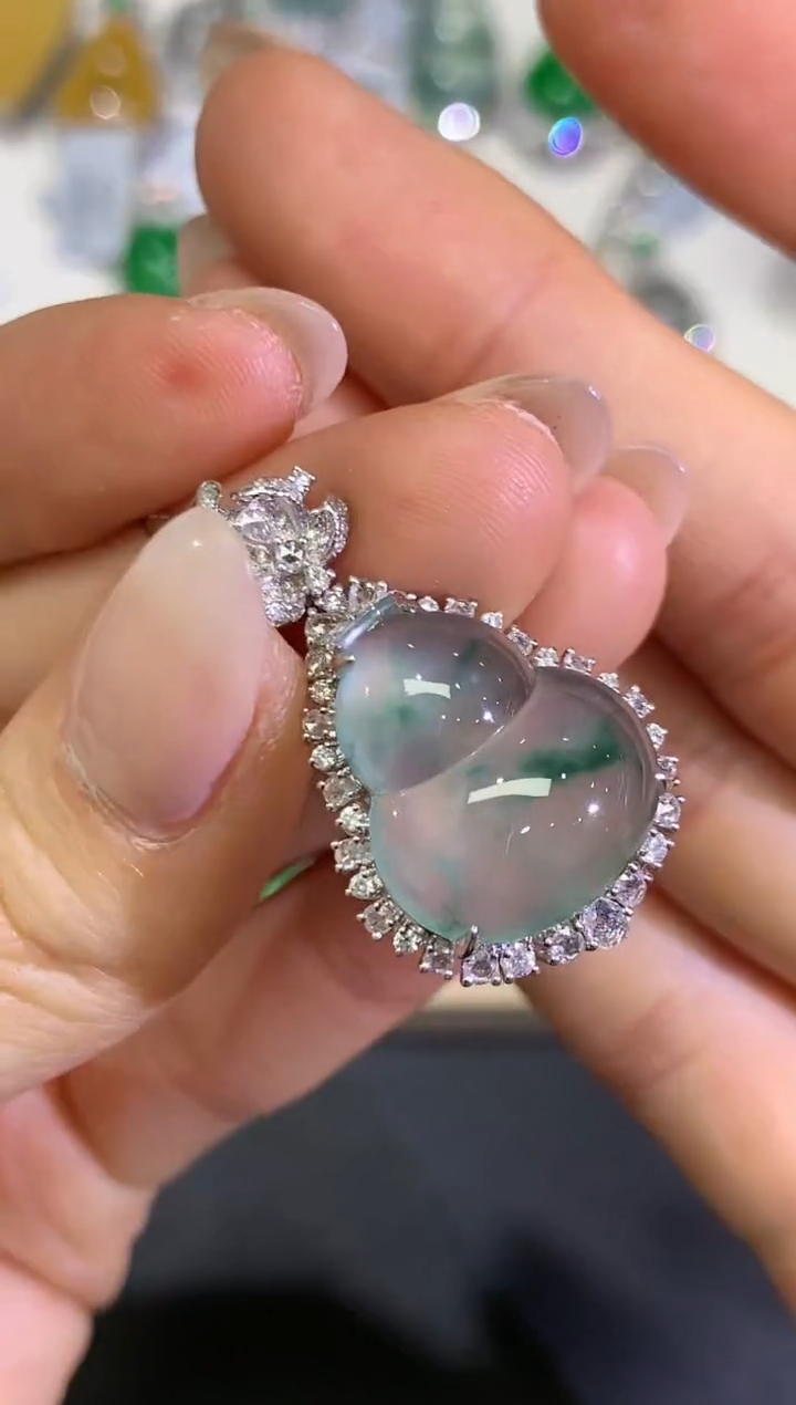 【闪购商品】翡翠颈饰18K金镶嵌团购58