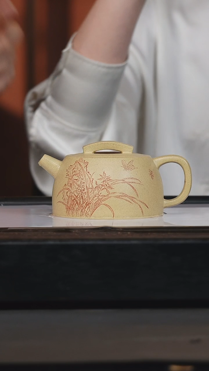 茶壶紫砂陈晔本绿刻绘