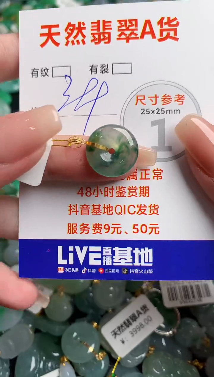 翡翠18K金镶嵌颈饰0800965148