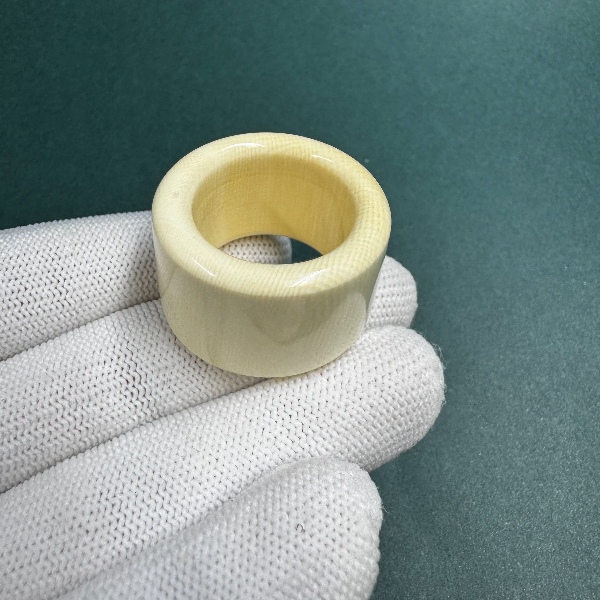 D1549天然猛犸牙素扳指 支持鉴定 假一罚四