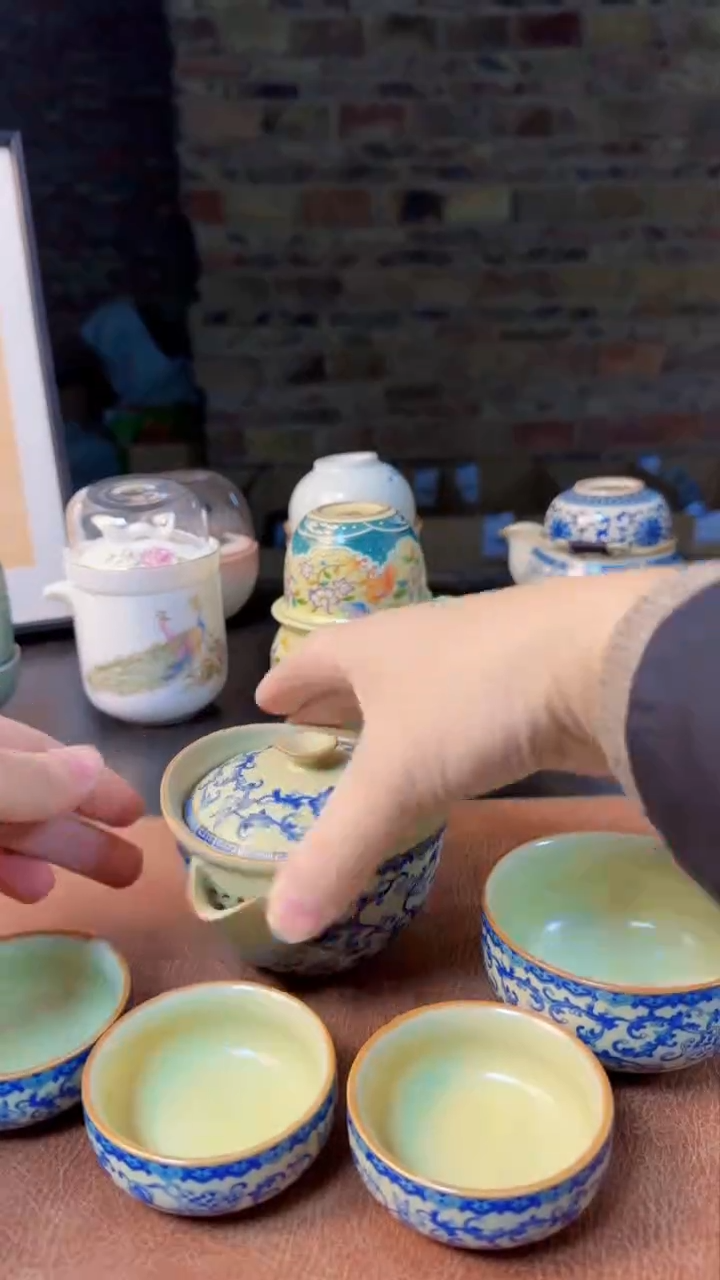 【闪购商品】杯德化羊脂玉瓷，黄龙玉汝旅行快客茶具