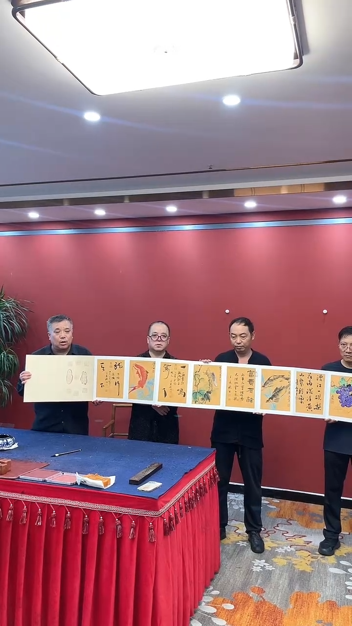 书法田双乐 王景龙李发治梁汉民王继雄成磊 书画合作册页