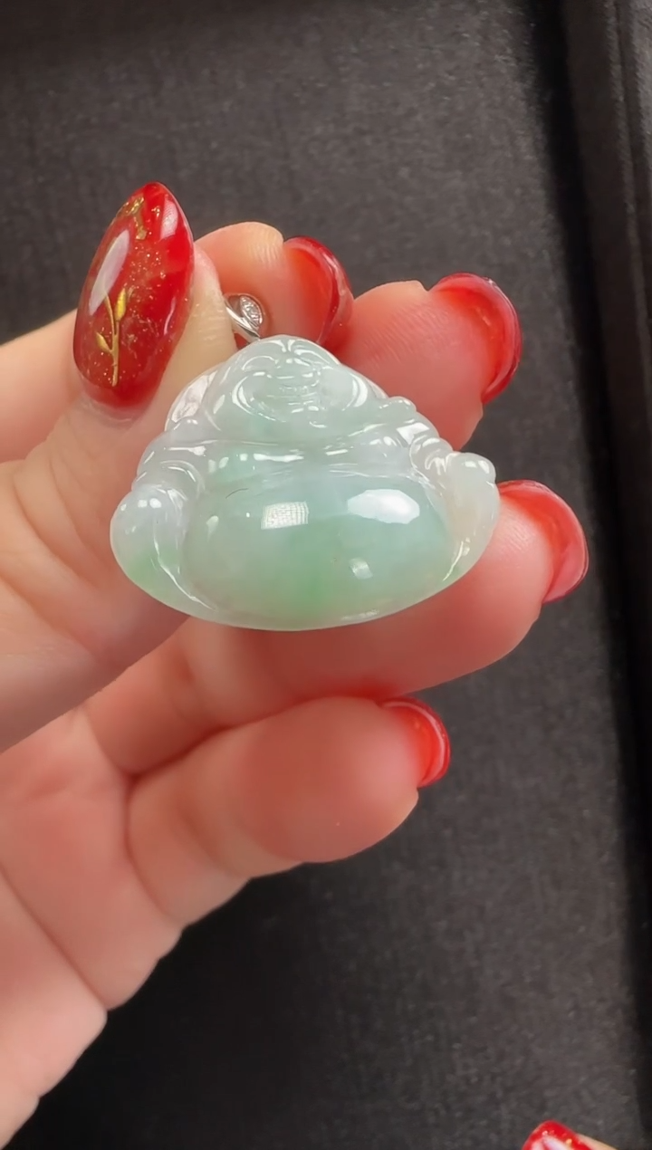 【闪购商品】翡翠颈饰18K金镶嵌911玉佛一个