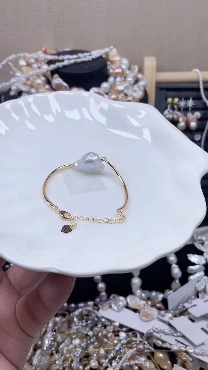 未镶嵌手镯淡水珍珠【纯恬饰品】