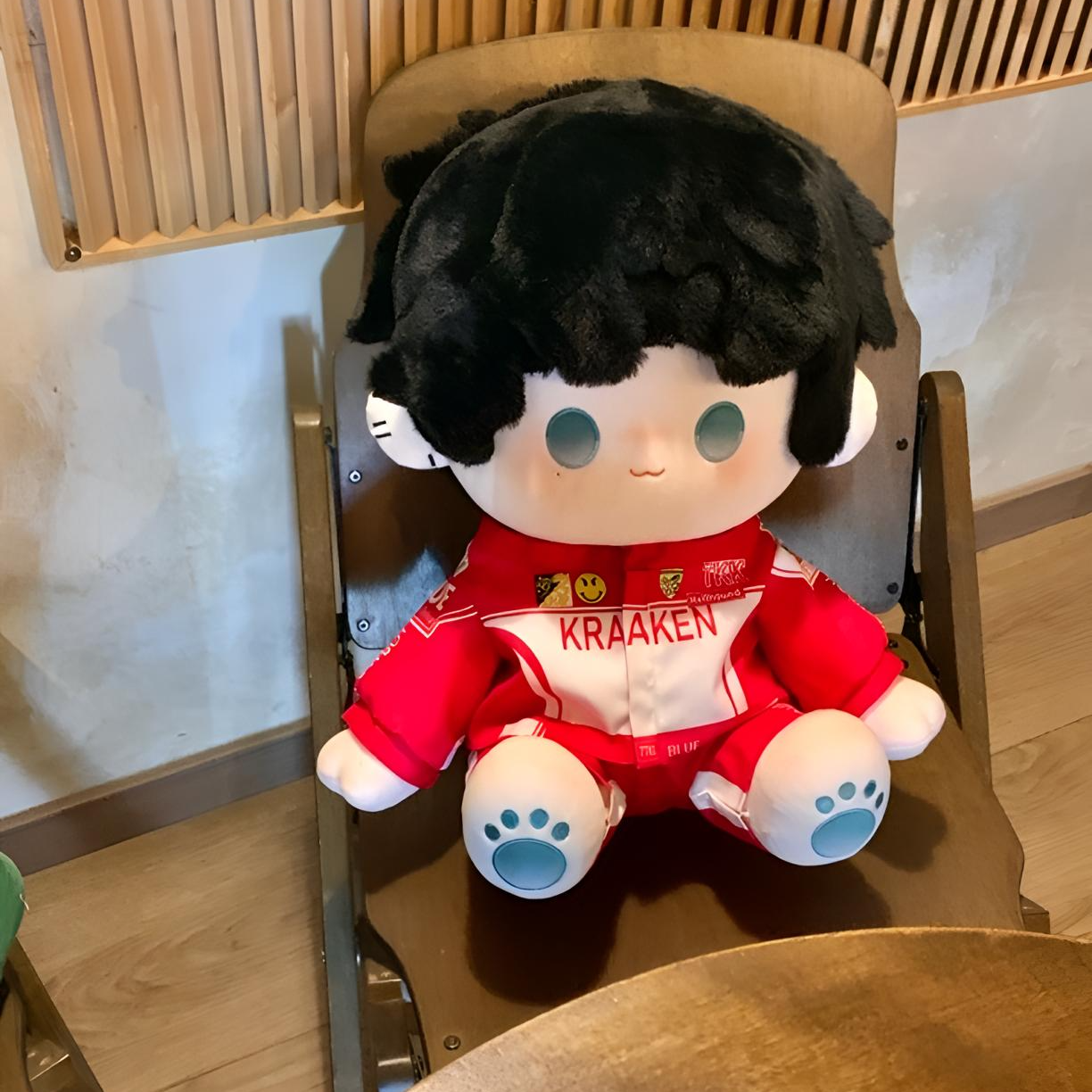 现货 萧逸光与夜之恋40cm萧逸棉花娃娃机车服娃衣