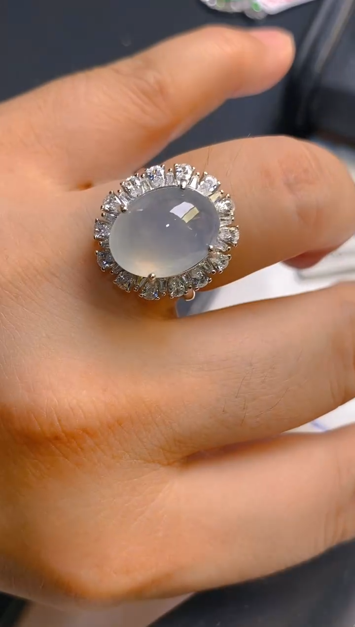 翡翠银S925镶嵌耳饰天然A货翡翠1