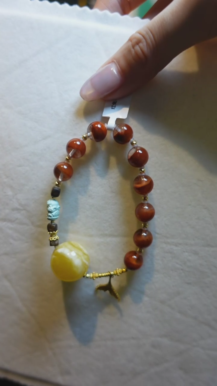 【闪购商品】水晶手串未镶嵌兔毛蜜蜡手串