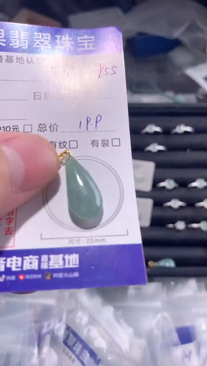 颈饰未镶嵌翡翠水滴立体955