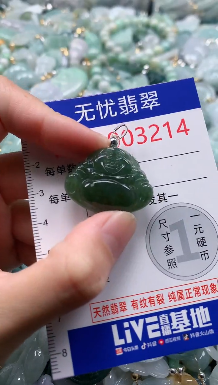 翡翠未镶嵌吊坠(不含链)3214