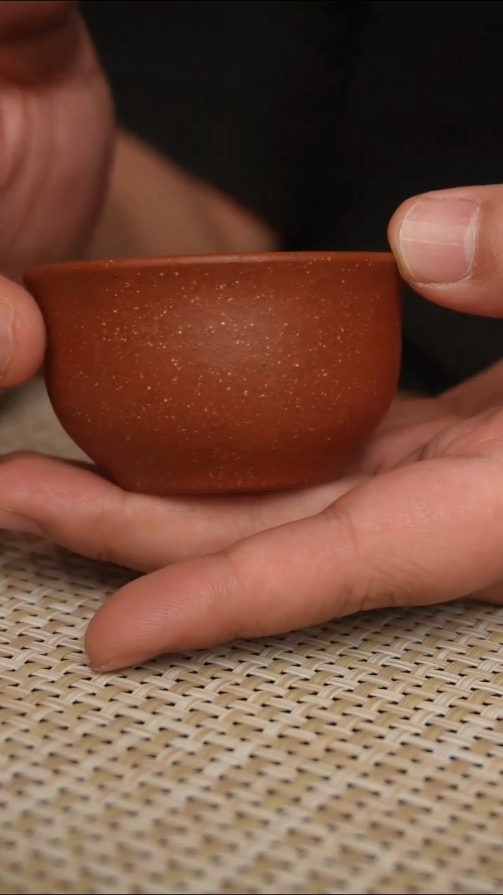 茶杯紫砂宜兴紫砂茶杯红降坡主人杯 
