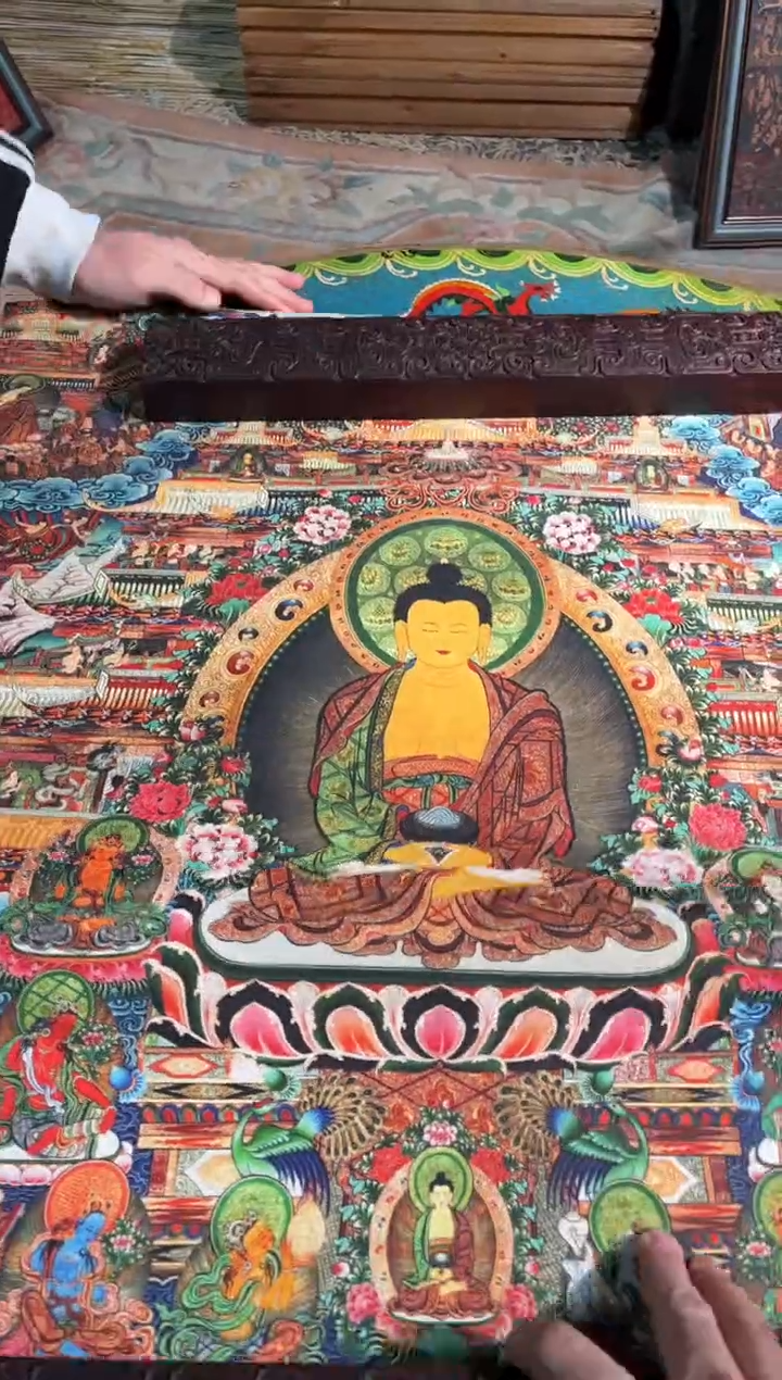 卷轴画卷轴画路路的唐卡tk160