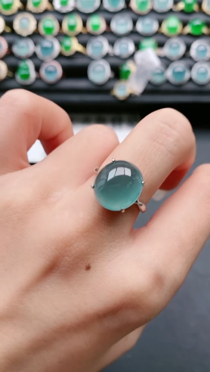 【闪购商品】翡翠戒指银S925镶嵌11111111