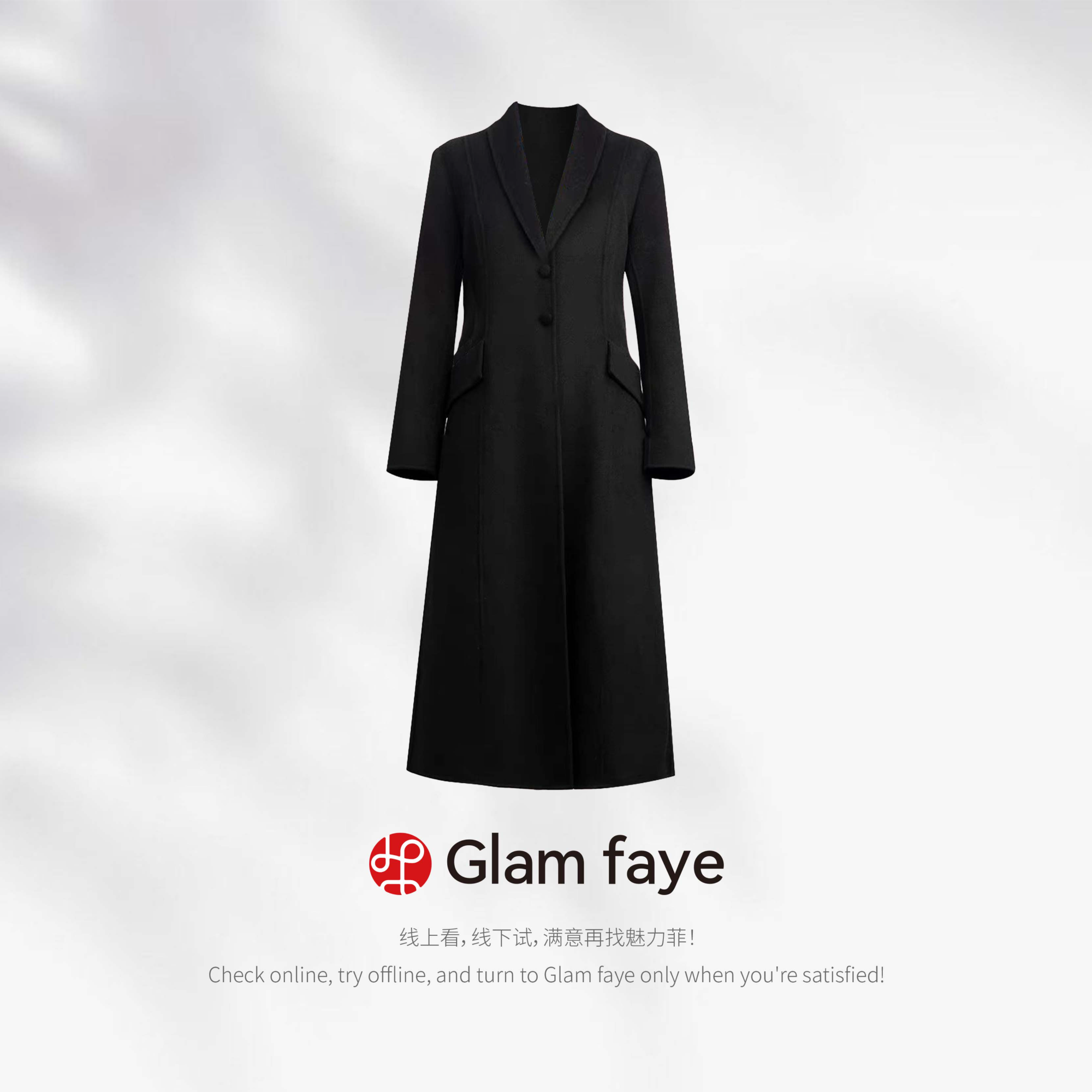 女毛呢外套双面呢大衣中长款双面轻奢毛呢