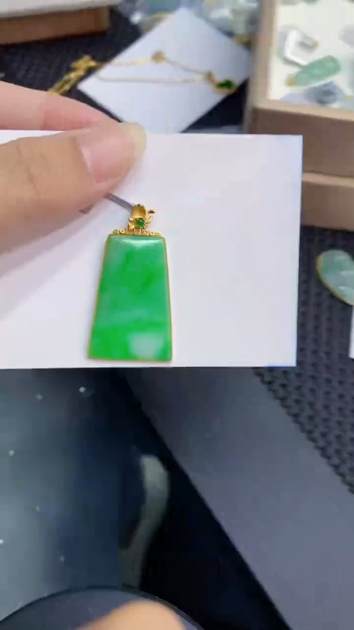 【闪购商品】翡翠颈饰18K金镶嵌           8