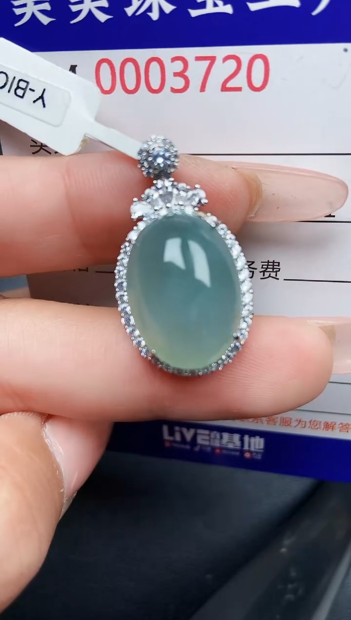 【闪购商品】翡翠颈饰银S925镶嵌3720