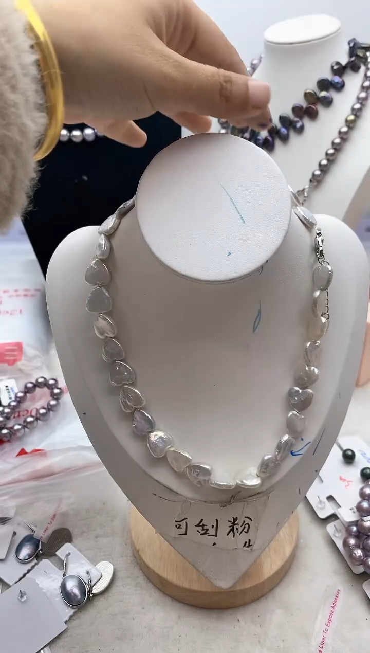 【闪购商品】淡水珍珠颈饰钛钢80