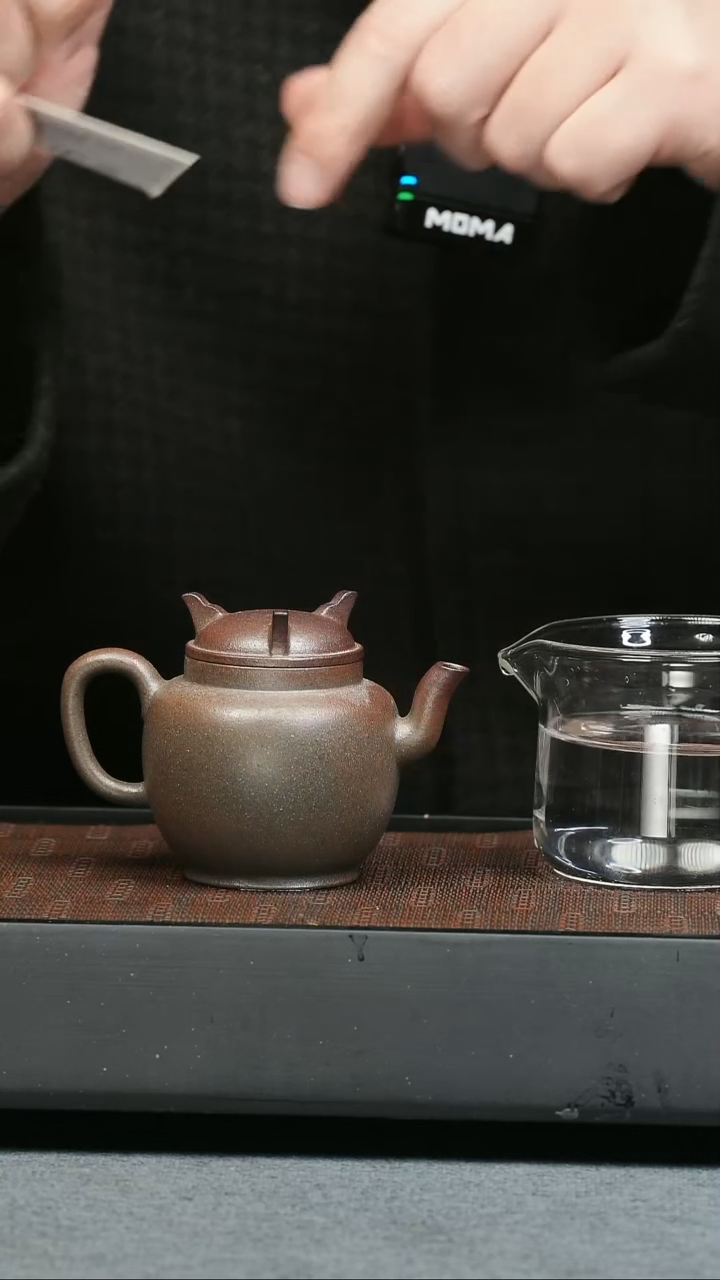 【闪购商品】紫砂茶壶五堂 大彬卣式-柴烧