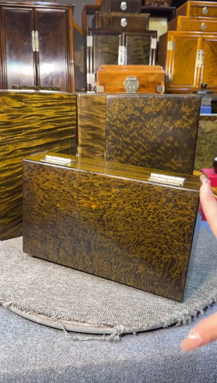 【闪购商品】乌木类成套家具阴沉乌木首饰盒Y372